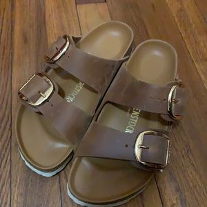 Birkenstocks big buckle sandals